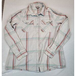 Nike 6.0 Shirt‎ Boys XL Gray Plaid Button Up Outdoor Lightweight Athletic Sports
